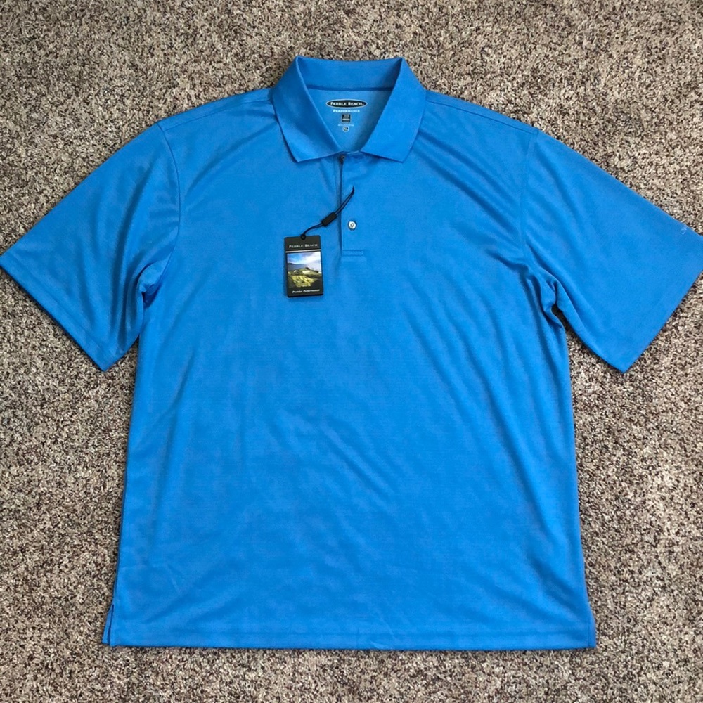 Men pebble beach performance polo 👕